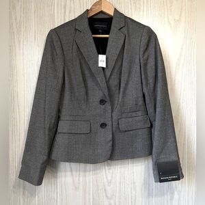 Banana Republic Women's Gray Herringbone Blazer Jacket Size 2